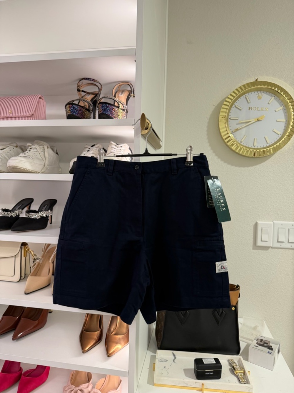 Ralph Lauren Dark Navy Cotton Utility Shorts